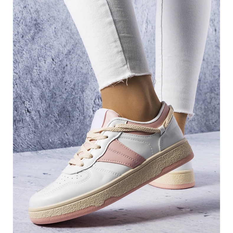 Sneakers bianche e rosa da donna di Marcella bianca 1