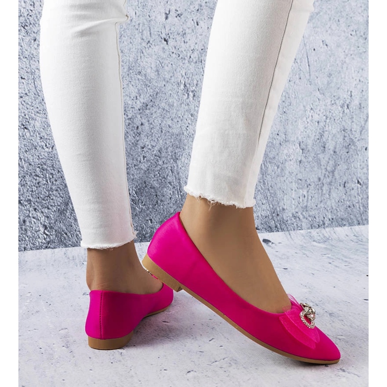 Ballerine rosa con fiocco e strass di LaGarde 1