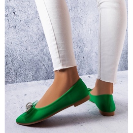 Ballerine verdi con fiocco e strass di LaGarde verde 1
