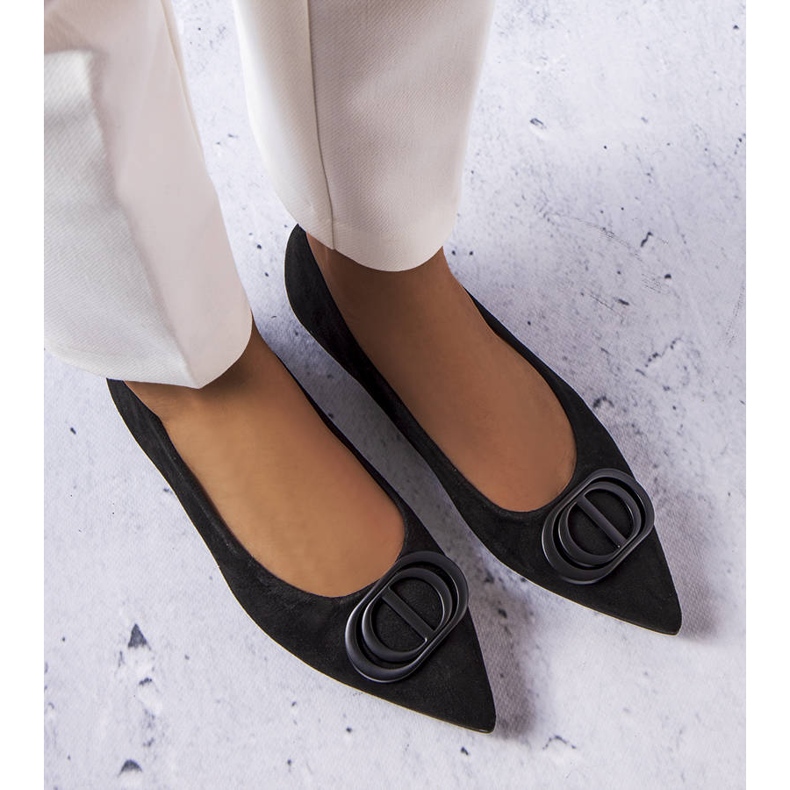 Ballerine in eco camoscio nero Grignon 1