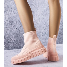 Sneakers a calzino rosa di Searlait 1