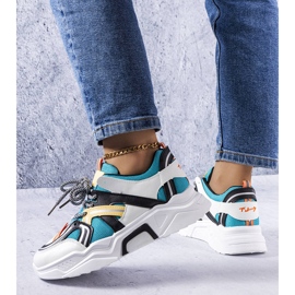 Sneakers blu da donna Delois bianco 1