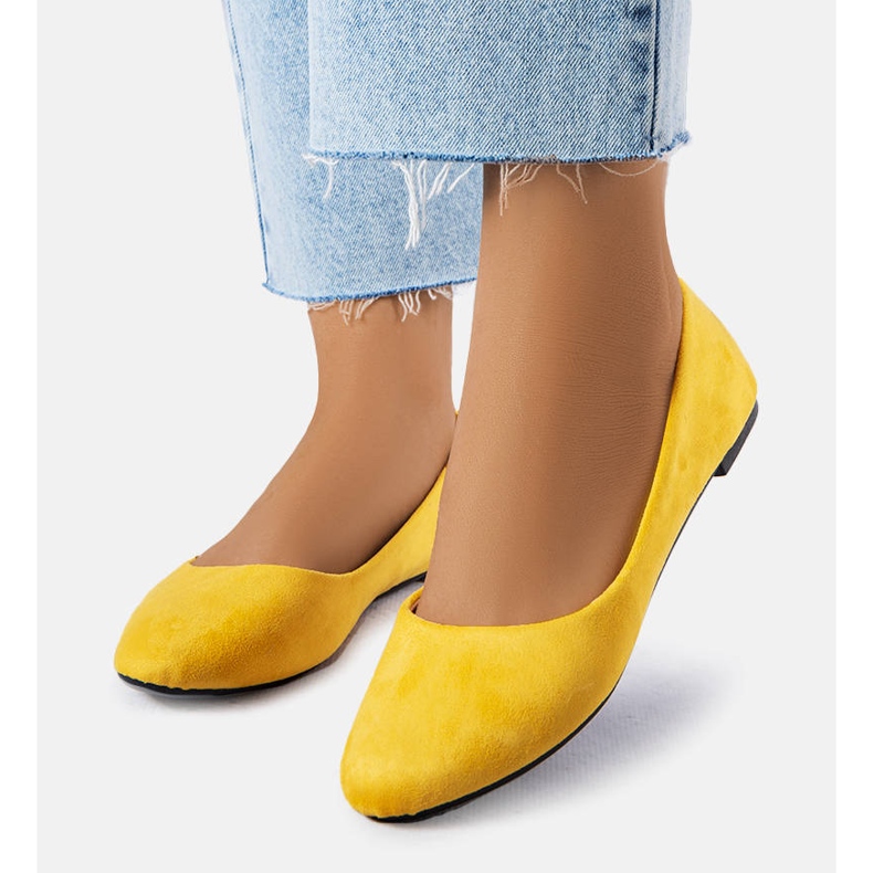 BM Ballerine gialle in ecopelle scamosciata di Donatien giallo 1