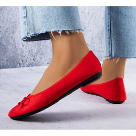 Ballerine rosse con fiocco Chandonnet rosso 1