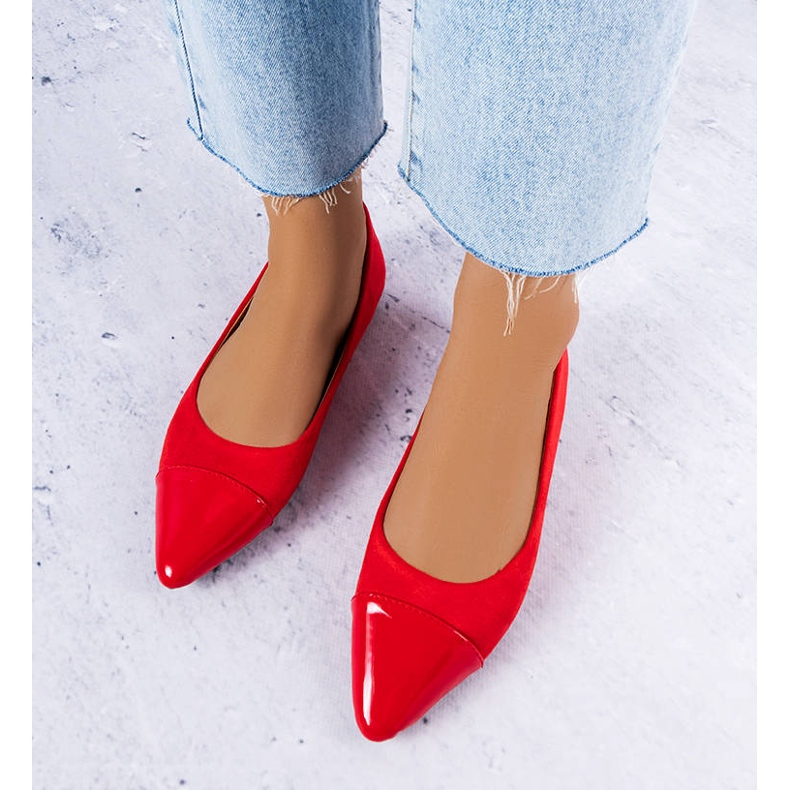 Ballerine in vernice rossa di Thibault rosso 1