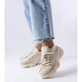 Sneaker Lavallée in tessuto beige 1