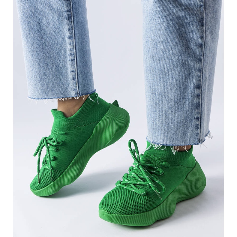 Scarpe da ginnastica in tessuto verde di Lavallée 1