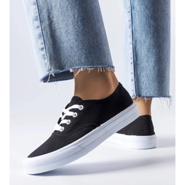 Sneakers Fantina in tessuto nero 1