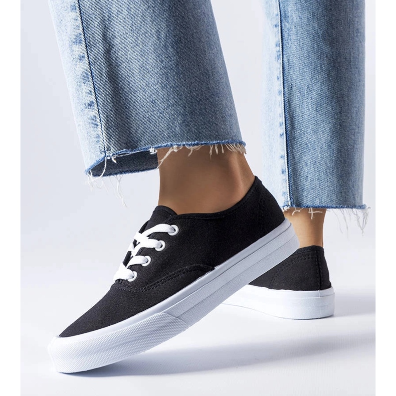 Sneakers Fantina in tessuto nero 1