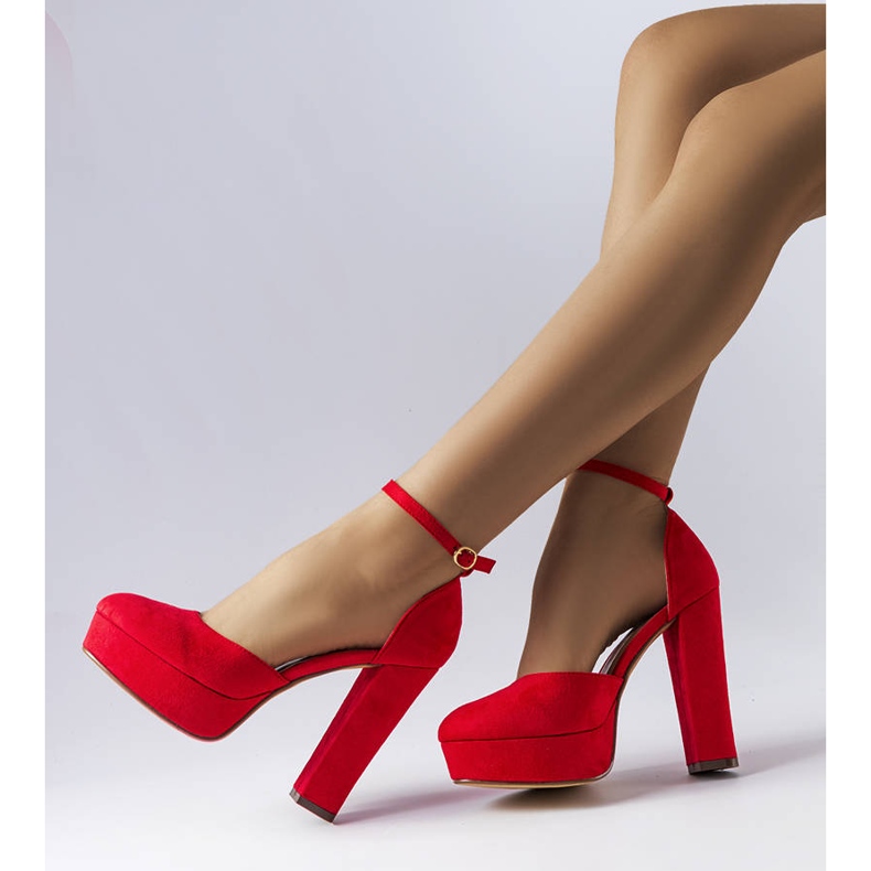 Décolleté tacco alto rosso Sacré 1