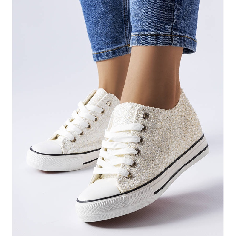 BM Sneakers bianche con zeppa bassa di Garceau bianca 1
