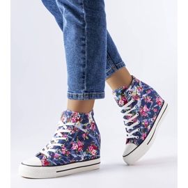 BM Sneakers con zeppa blu navy di Fouquet 1