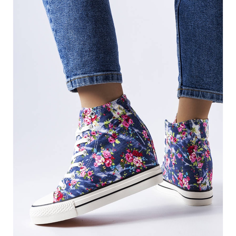 BM Sneakers con zeppa blu navy di Fouquet 2
