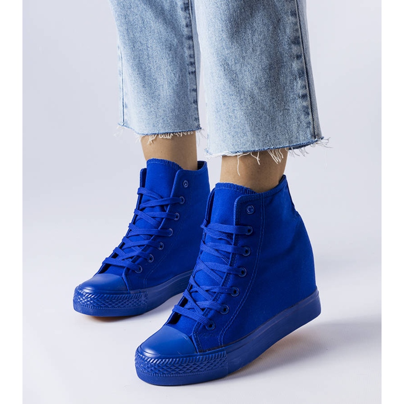 BM Sneaker con zeppa blu di Groussay 1