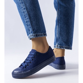 BM Sneakers in tessuto blu navy di Thibodeau 1