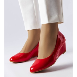 Décolleté con zeppa rosse di Casgra rosso 1
