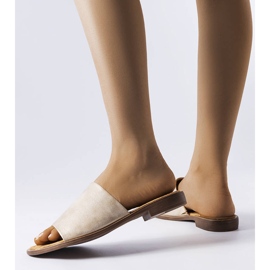 Ciabatte Mainville oro metallizzato beige 1
