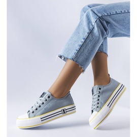 Sneakers con plateau blu di Big Star LL274183 1