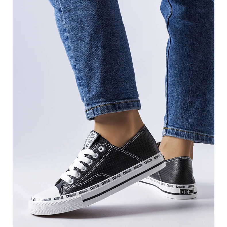 Sneakers nere traforate Big Star FF274023 nero 1