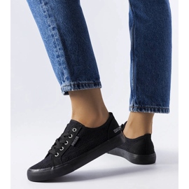 Sneakers Big Star in pizzo nero JJ247064 1