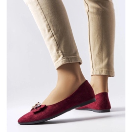 Jetté ballerine a punta bordeaux rosso 1