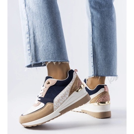 Sneaker beige e blu navy di Mireault 1