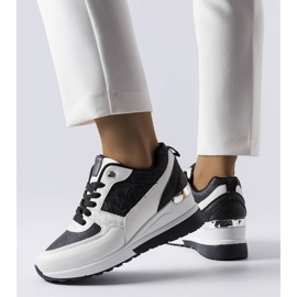 BM Sneakers con zeppa bianche e nere di Gaetane bianca 1