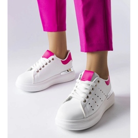 Sneakers bianche con traforo Chalut colorato bianca 1