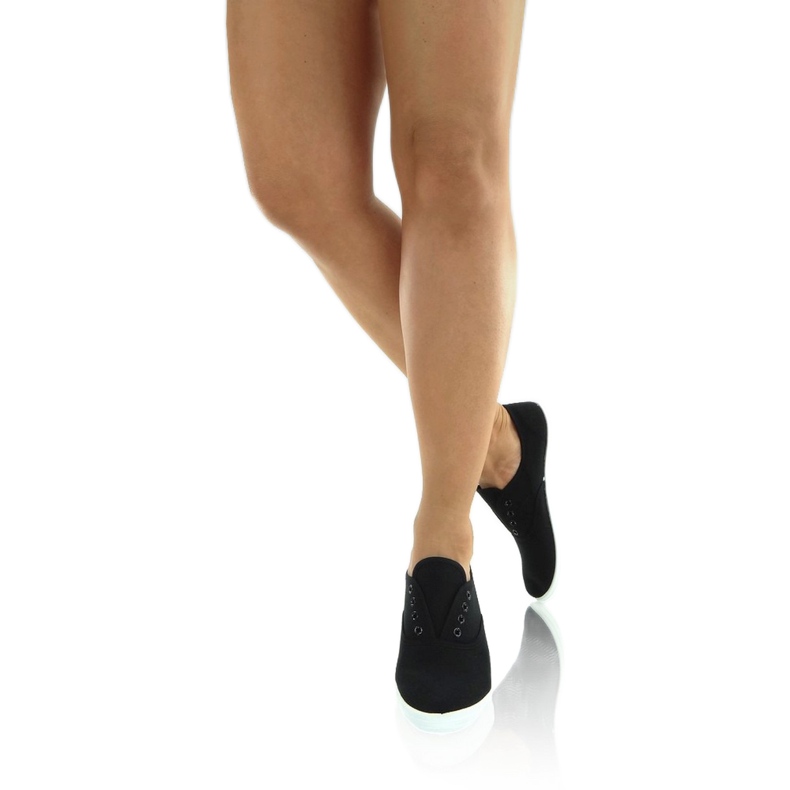 Sneakers in tela oxford BS504 Nero 1