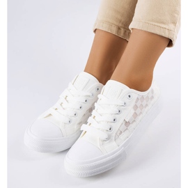 Sneakers Big Star LL274071 in rete bianca 1