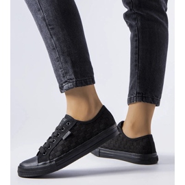 Sneakers Big Star LL274072 in rete nera nero 1