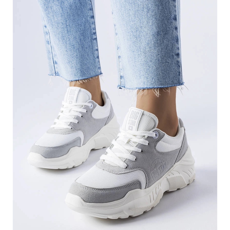 Sneakers bianche e grigie di Big Star JJ274A112 bianca 1
