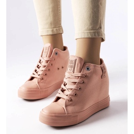 Sneakers con zeppa Big Star LL274036 rosa 1