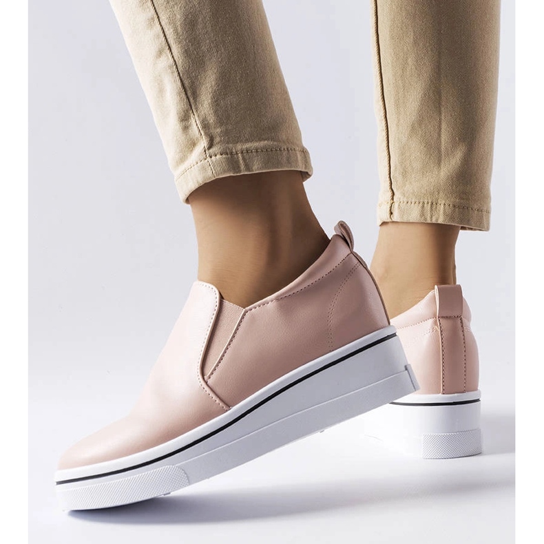 Sneakers rosa con zeppa di Francoeur 1