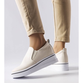 Sneaker beige con zeppa di Francoeur 1