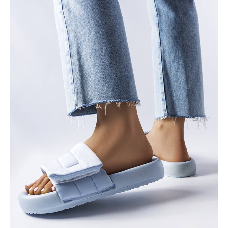 BM Pantofole Velcro blu Aleron 1