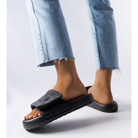 BM Pantofole nere con velcro di Aleron nero 1