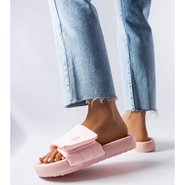 BM Pantofole rosa con velcro di Aleron 1