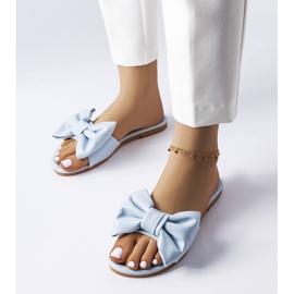 BM Eleganti sandali blu con fiocco di Garnier 1