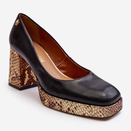 Décolleté in pelle alla moda Laura Messi 2599 Nere nero 1