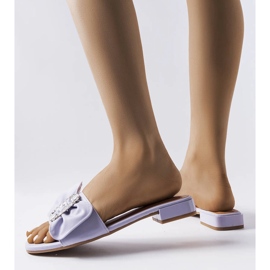 Pantofole eleganti viola con strass di Fifi 1