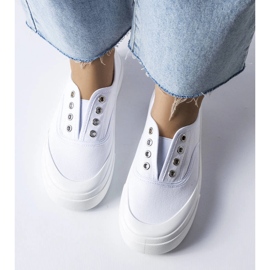 Sneaker senza lacci bianche di Rabican bianco 1