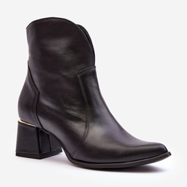 Lewski Shoes Stivali Cowboy In Pelle Da Donna Con Tacco Alto Neri Lewski 3166/B/2 nero 1