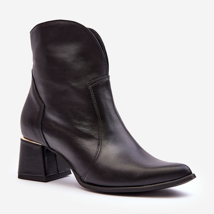 Lewski Shoes Stivali Cowboy In Pelle Da Donna Con Tacco Alto Neri Lewski 3166/B/2 nero 1