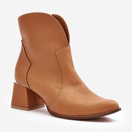 Lewski Shoes Stivali Cowboy in Pelle da Donna con Tacco Alto Cammello Lewski 3166/B/2 marrone 1