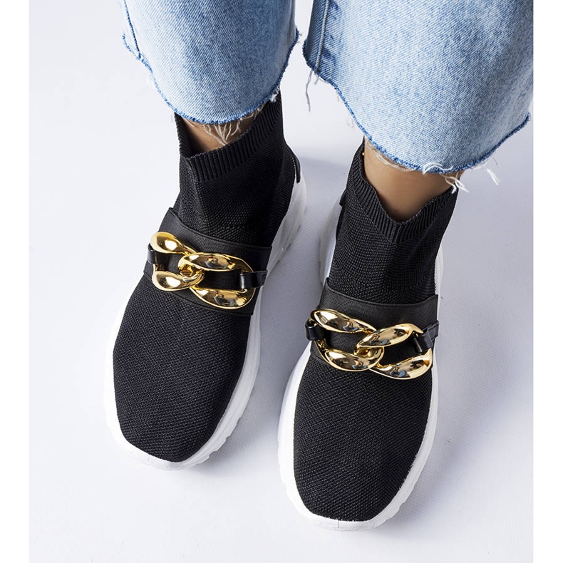 BM Sneakers nere Baptiste con catena nero 1