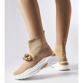 Sneakers Baptiste marroni con catena marrone 1