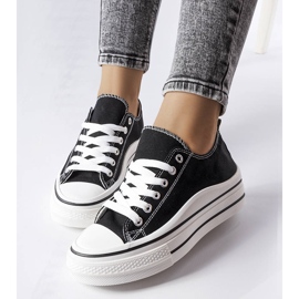 Sneakers nere con plateau di Pomeroy nero 1