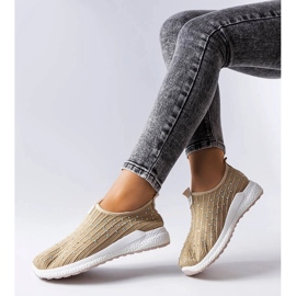 Sneakers beige con strass di Maasje 1