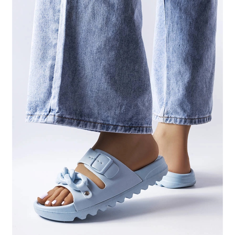 Ciabatte Étoile in gomma blu 1